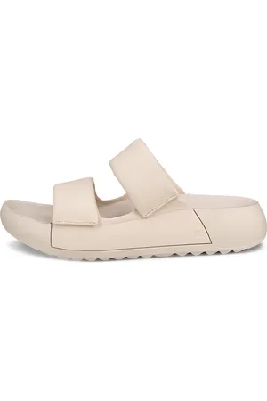 Ecco COZMO PF W-Sandalias con dos tiras de piel para mujer-Beis-39