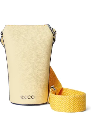 Ecco Pot Bag Soft Pebbled Leather-Bolso bandolera de piel-Amarillo