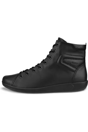 Ecco SOFT 2.0-Zapatillas altas de piel para caminar para mujer- -36