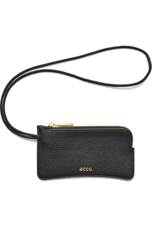 Ecco Wristlet S Soft Pebbled Leather-Bolso de mano de piel
