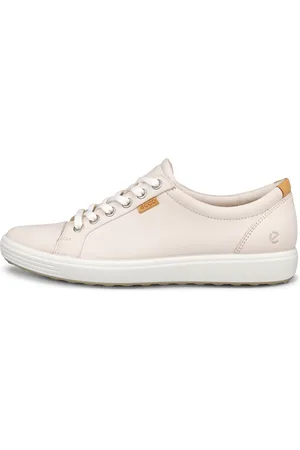 Ecco SOFT 7 W-Zapatillas de nobuk para mujer-Beis-37