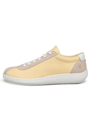 Ecco SOFT ZERO W-Zapatillas de piel para mujer-Amarillo-40