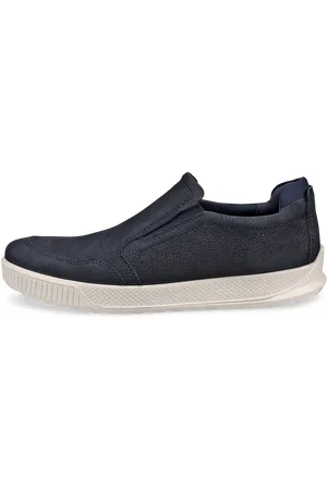 Ecco BYWAY-Zapatillas de nobuk sin cordones para hombre- -40