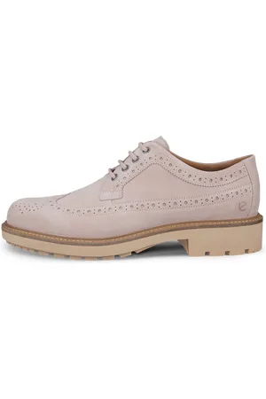 Ecco METROPOLE OSLO-Zapatos brogue de ante para hombre-Rosa-46