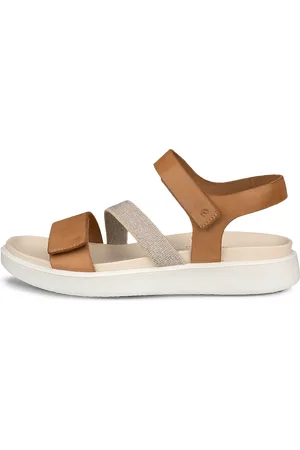 Ecco FLOWT W-Sandalias planas de nobuk para mujer- -36