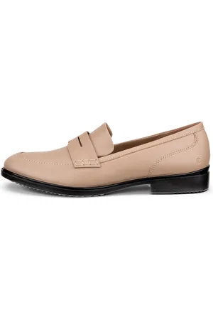 Ecco DRESS CLASSIC 15-Mocasines de piel para mujer-Beis-38
