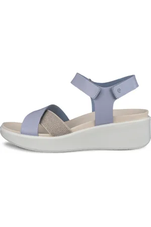 Ecco FLOWT WEDGE LX W-Sandalias de nobuk con cuña para mujer- -40