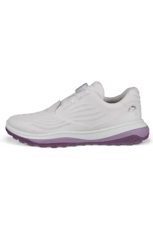 Ecco W GOLF LT1-Zapatos golf impermeable de piel para mujer-Rosa-41