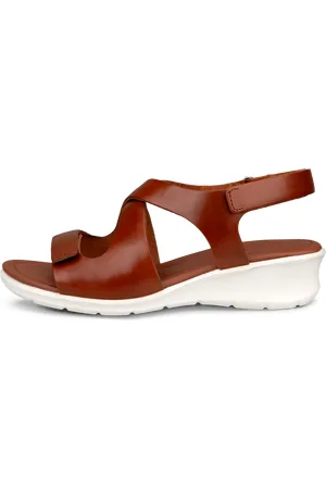 Ecco Felicia Sandal Low Wedge Sandals-Sandalias de nobuk con cuña para mujer- -37