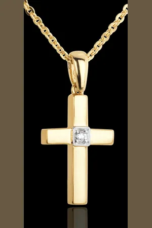 Edenly Colgante cruz diamante Solitario