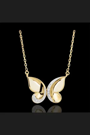 Edenly Collar Paseo Soñado - Mariposa Cascada - oro amarillo 9 quilates