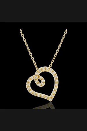 Edenly Collar Corazón Curva - 9 quilates