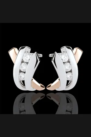 Edenly Pendientes Trilogía Nido Precioso - Modi - oro rosa y oro blanco 9 qu