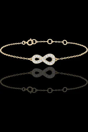 Edenly Pulsera Infinito - 9 quilates y diamantes