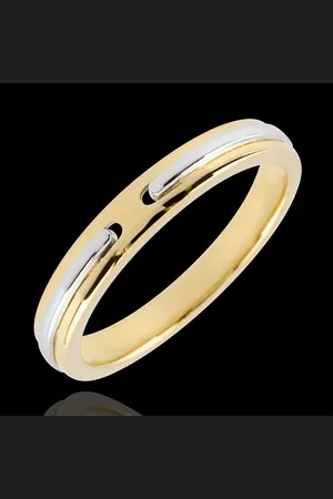 Edenly Alianza Promesa - oro amarillo y blanco 9 quilates - pequeño modelo