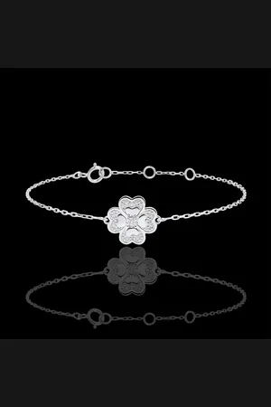 Edenly Pulsera Solitario Eclosión - Trébol Deslumbrante - 9 quil