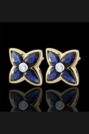 Edenly Pendientes Bella Estrella - 9 quilates y zafiros