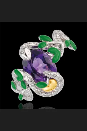 Edenly Anillo Paseo Soñado - Serpiente del Edén - Plata, diamantes y piedra