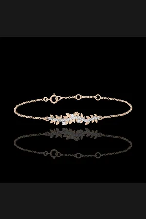 Edenly Pulsera Jardín Encantado - Follaje Real - 9 quilates y diama