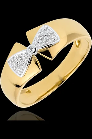 Edenly Anillo Nudo Amelia - 9 quilates y diamantes negros