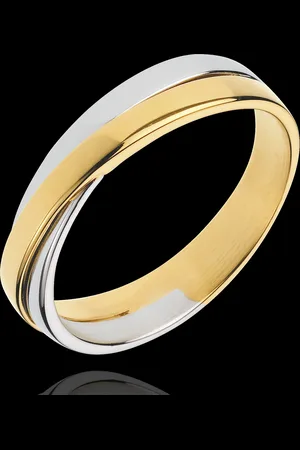 Edenly Alianza Saturno Dúo - todo oro - oro amarillo y oro blanco 18 quilate