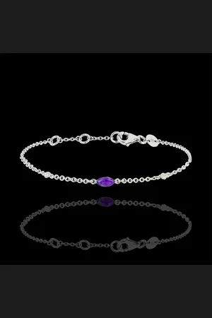 Edenly Pulsera Mirada de Oriente - amatista y diamantes - 9 quilat