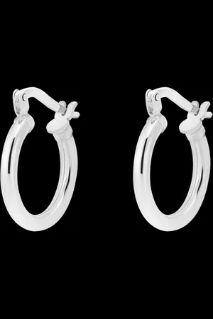 Edenly Pendientes de aro medianos - 10mm de diametro - 18 quilates