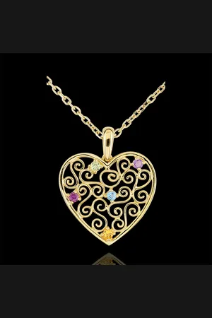 Edenly Colgante Corazón Encaje - 9 quilates