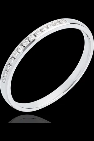 Edenly Alianza semi empedrado - engaste raíl - 13 diamantes