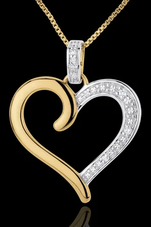 Edenly Colgante Corazón Amazona - oro amarillo y oro blanco 18 quilates
