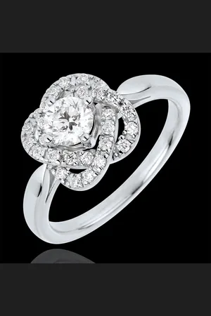 Edenly Anillo Solitario Eclosión - Rosa de Quilate - 18 quilates
