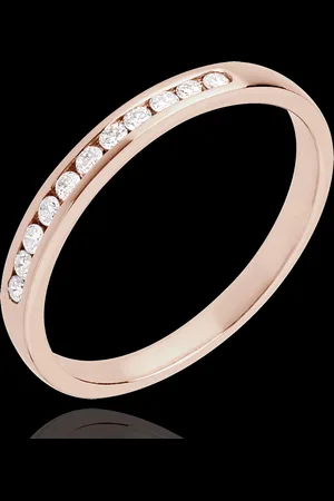 Edenly Alianza semi empedrado - engaste raíl - 11 diamantes