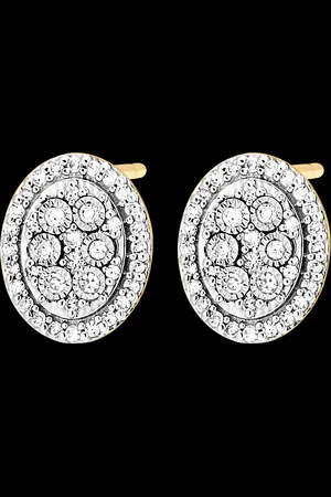 Edenly Pendientes Origine - Brillo Oval - oro blanco y amarillo 9 quilates y