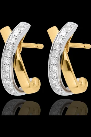 Edenly Pendientes Nudos Tandem - oro amarillo y oro blanco 18 quilates - 22 d