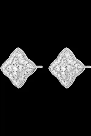 Edenly Pendientes Flor de Diamante - de 9 quilates con diamantes