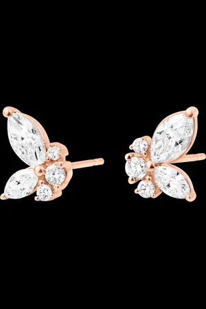 Edenly Pendientes Mariposa de Medianoche - de 9 quilates con diamant