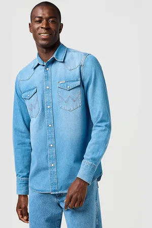 Carhartt Hombre Wrangler Camisa De Manga Larga Retro Premium Para