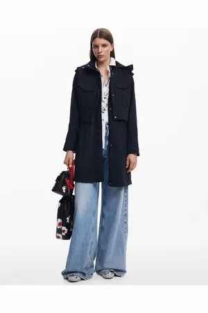 Abrigo De Mujer Abrigo Largo Acolchado Desigual Para Mujer Lana