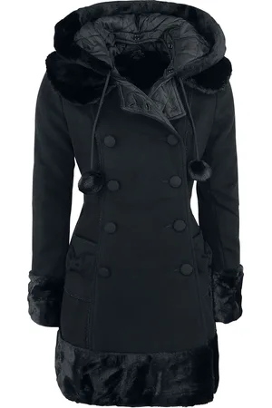 Hell Bunny Abrigo de Invierno Rockabilly de - Sarah Jane Coat - L XXL - para Mujer