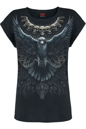 Spiral Camiseta Gótico de - Raven Skull - M XXL - para Mujer