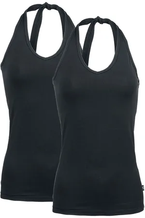 EMP Top atado al cuello de - Pack doble de Tops Halterneck - S 5XL - para Mujer