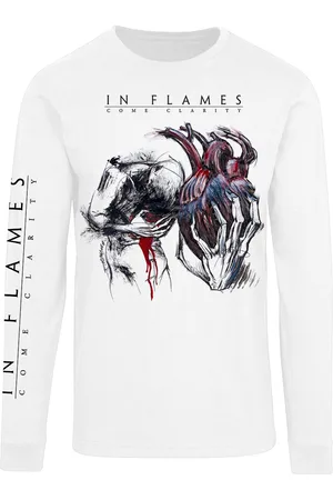 IN FLAMES Camiseta Manga Larga de - Come Clarity Lyrcis - M - para Hombre