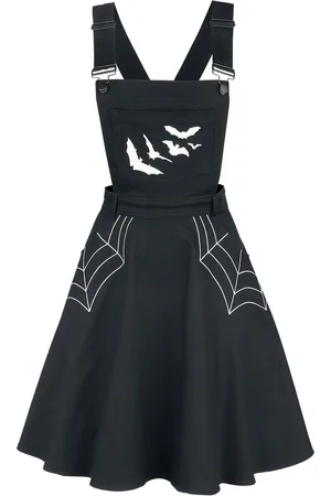 Hell Bunny Vestido Corto Gótico de - Miss Muffet Pinafore - XS 4XL - para Mujer