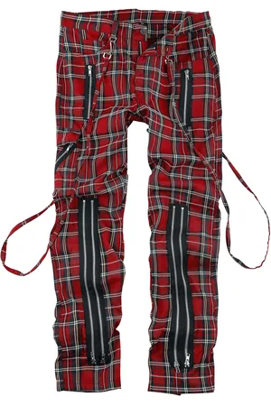 Banned Alternative Pantalones de tela Gótico de - Avengence Check - S XXL - para Hombre