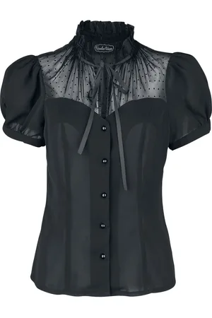 Voodoo Vixen Blusa Rockabilly de - Acid Doll Coalette - S XXL - para Mujer