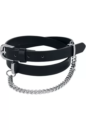 Rock Rebel Cinturón de - Cinturón estrecho con cadena decorativa - para Mujer