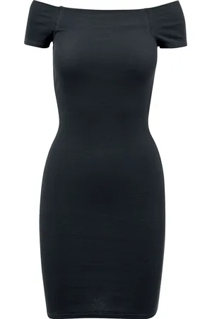 Urban classics Vestido Corto de - Vestido Ladies Off Shoulder Rib - XS XL - para Mujer