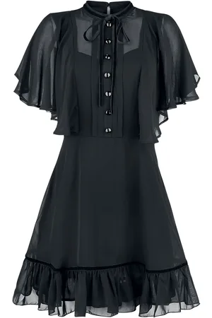 Hell Bunny Vestido Corto Gótico de - Vestido Imperia - XS 4XL - para Mujer