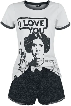 STAR WARS Pijama Disney de - Leia Organa - I Love You - S - para Mujer
