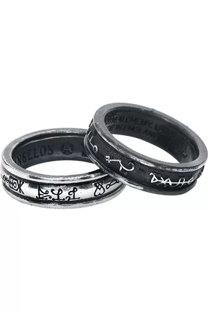 Alchemy Anillo Gótico de - Demons and Angels - para Mujer